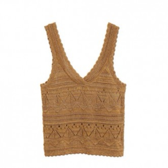 Brown crochet tank top - Picture 4 of 4